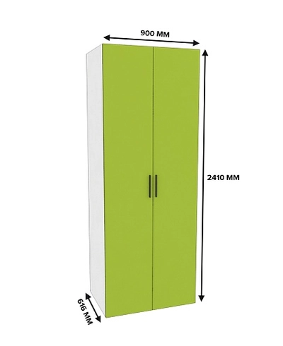 Шкаф двухдверный с узкими ящиками L210.60-2