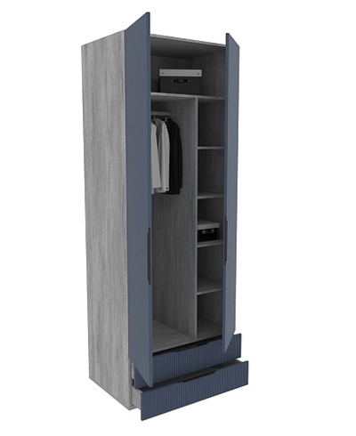 Шкаф двухдверный с ящиками глубокий, фасады в эмали LE211.60