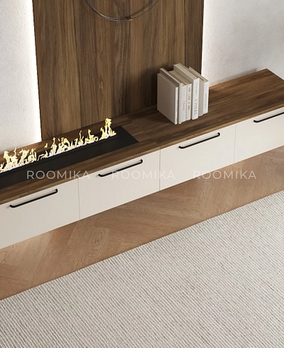 Тумба ТВ напольная с электрокамином L548.451