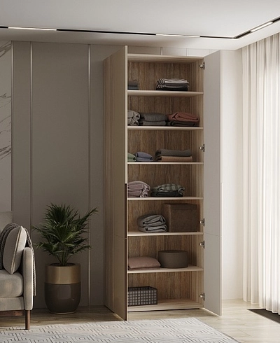 Шкаф книжный, фасады в эмали LE214