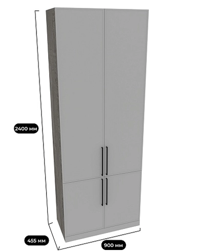 Шкаф для книг и одежды А214