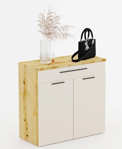 Тумба широкая 2 дверная с ящиком L876