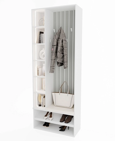 Ниша с крючками и полками для обуви с подсветкой L424