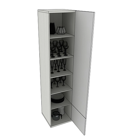 Шкаф однодверный напольный CG-221