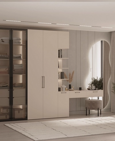 Шкаф с встроенными ящиками с подсветкой R214.2