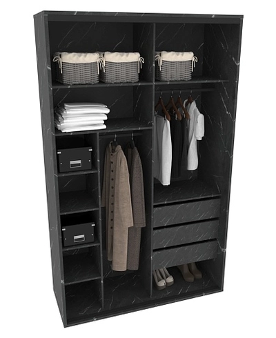 Шкаф-купе ХG166.60-2, профиль INTEGRO, фасад МДФ/Зеркало графит