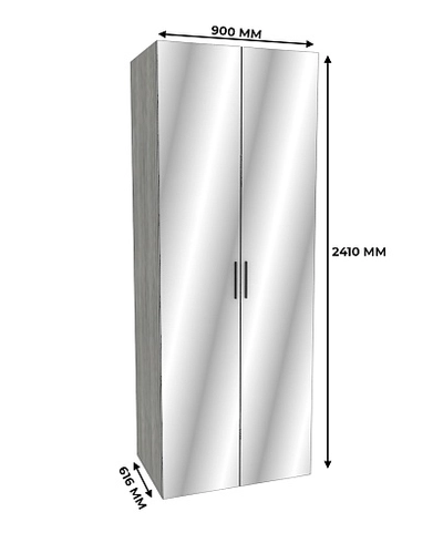 Шкаф двустворчатый с зеркалом LG-210.60-2Z