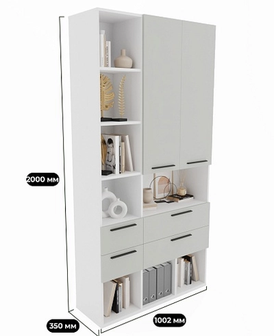 Шкаф напольный книжный L-201 L/R