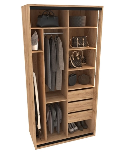 Шкаф-купе ХG120.60-2, профиль INTEGRO, стекло прозрачное, с подсветкой