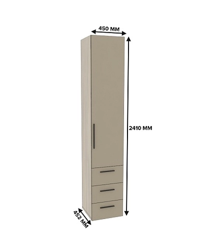 Шкаф однодверный с ящиками L223