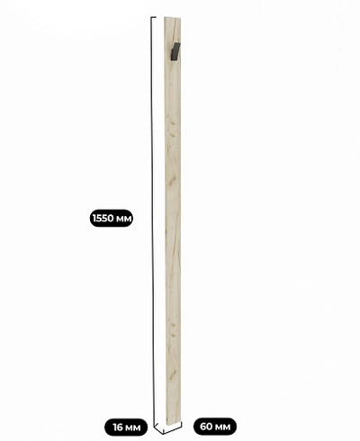 Панель узкая с крючками L100.1