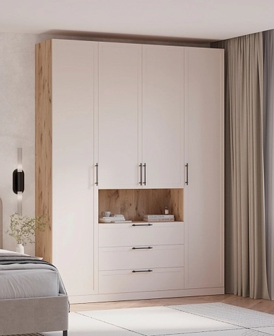 Шкаф четырехдверный для одежды с нишей A205