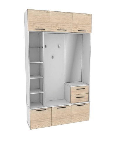 Секция с вешалкой и стеллажом L416