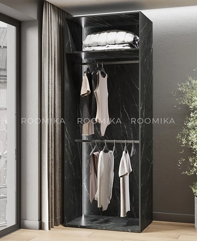 Шкаф для спальни с двумя штангами и полкой с подсветкой R210.60-1