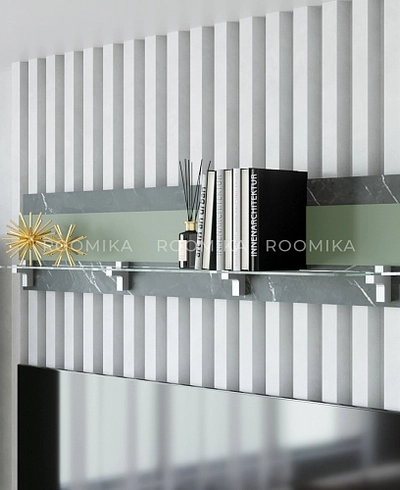 Полка со стеклом, панель МДФ R120.6