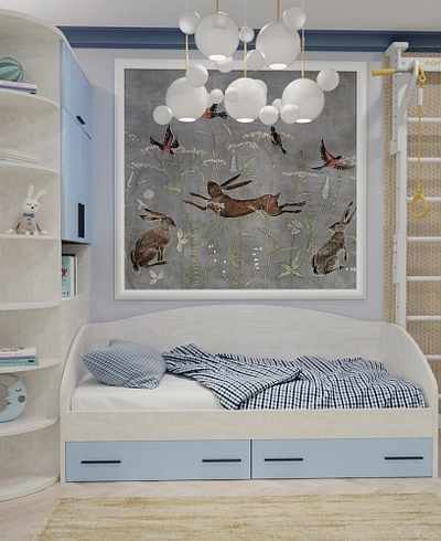 Кровать односпальная с ящиками P902N, 90x190