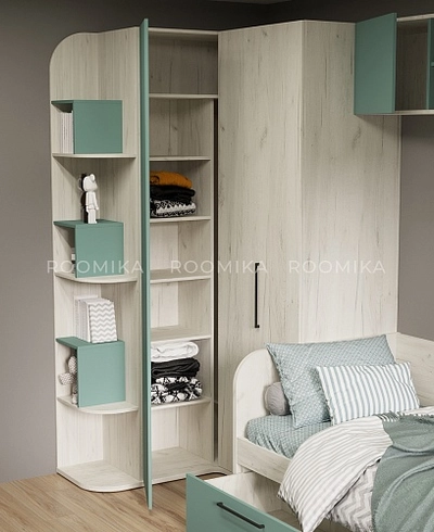 Шкаф угловой со складной дверью E209 L/R