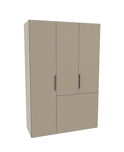 Шкаф двухдверный с фальш-стенкой и раздвижжными дверьми L205 L/R