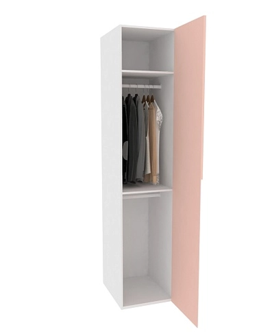 Шкаф однодверный с полками, фасады в эмали LE221.60-1