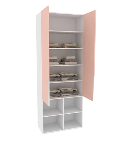 Шкаф двухдверный, фасады в эмали LE217.44-4