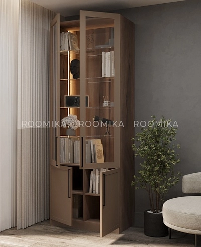 Шкаф книжный со стеклом А214S