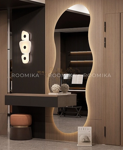 Зеркало L165 с туалетным столиком L515 с подсветкой L/R