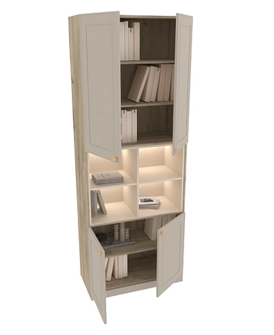 Шкаф для книг с нишей А216 с подсветкой