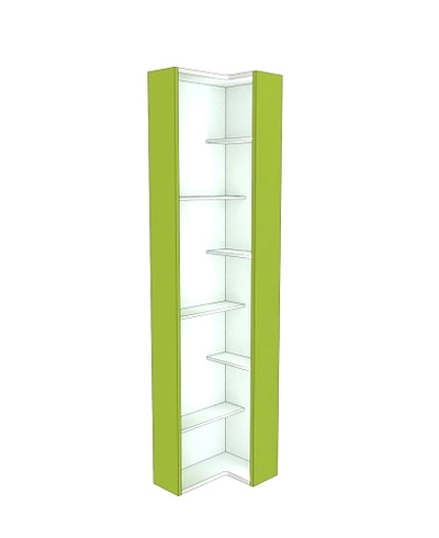 Стеллаж завершающий угловой разносторонний  с подсветкой L230.60 L/R