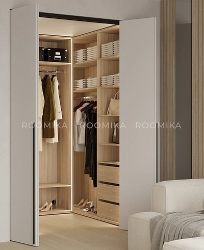 Гардеробная система без фасадов Элементис 10