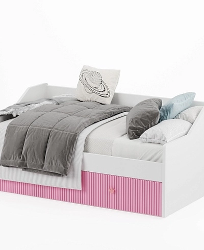 Кровать односпальная с фрезерованными фасадами LE902.160, 80x160