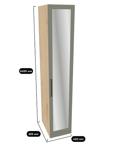 Шкаф одноверный для одежды  с зеркалом A220.60-4Z