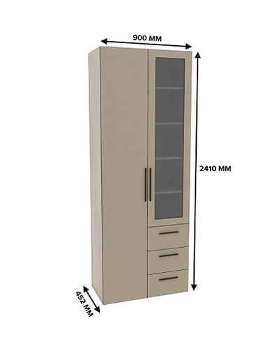 Шкаф комбинированный со стеклом L215S L/R