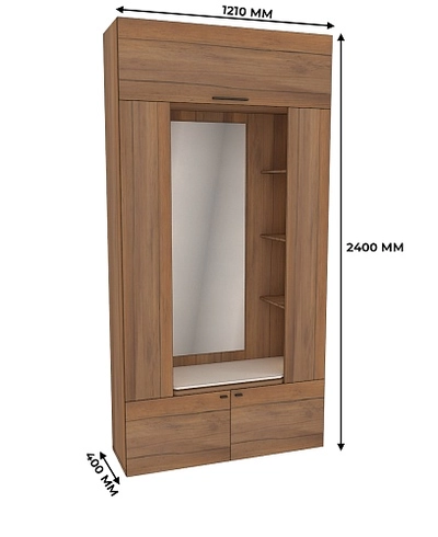 Секция с зеркалом и полками с подсветкой L408