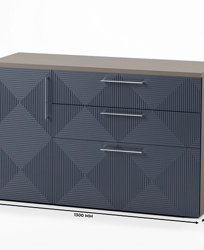 Комод с фрезерованными фасадами в эмали LE706 L/R