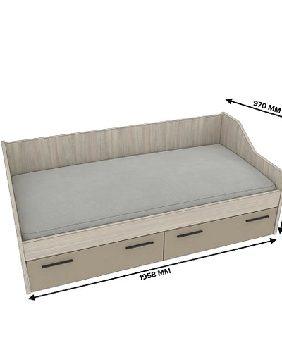 Кровать односпальная L902.190, 90x190