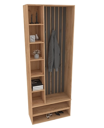 Ниша с крючками и полками для обуви с подсветкой L424