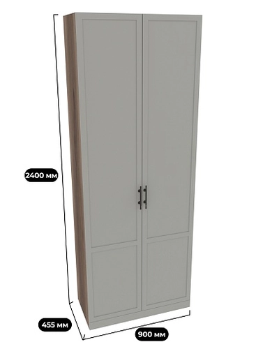 Шкаф двухдверный с перемычкой А210.44-1Р