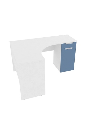 Стол угловой разносторонний, фасады в эмали LE714 L/R