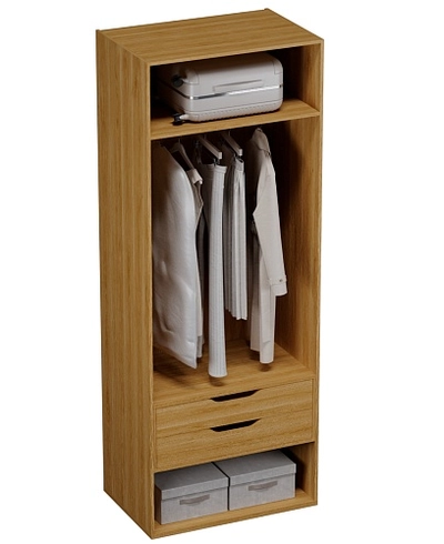 Шкаф двустворчатый, фасады натуральный ротанг L210.60-3