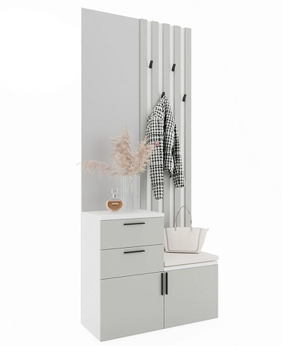 Тумба с зеркалом и крючками L423