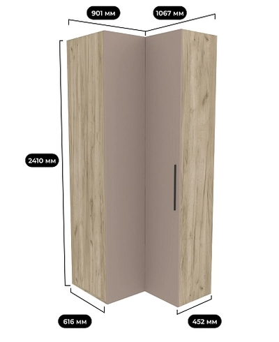 Шкаф угловой L208 L/R