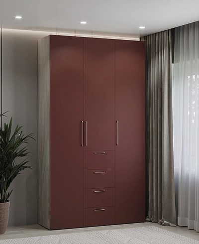 Шкаф трехдверный с ящиками узкий LG203.44