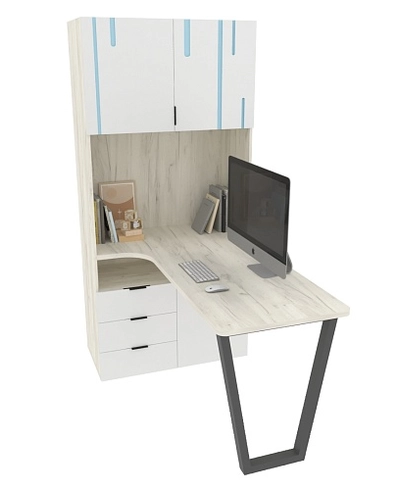 Cтол-стеллаж, фрезерованные фасады в эмали LE402 L/R