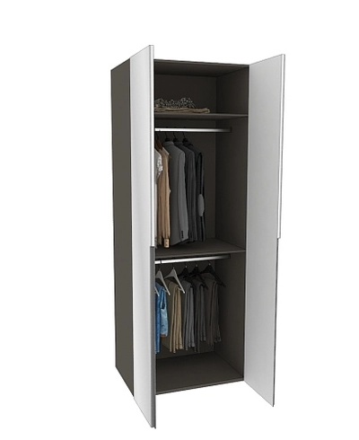 Шкаф 2 дверный с зеркалом, фасады в эмали LE210.60-1Z