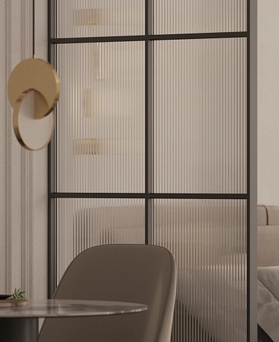 Стационарная перегородка для зонирования, стекло Эстриадо GRACE 9