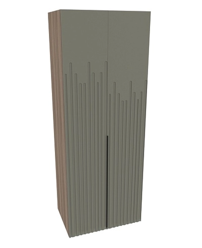 Шкаф 2 дверный, фрезерованные фасады в эмали LE210.60-3