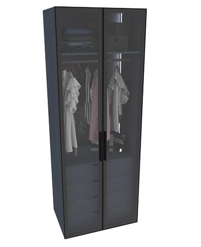 Шкаф для спальни с четырьмя ящиками и штангой с подсветкой R210.60-3