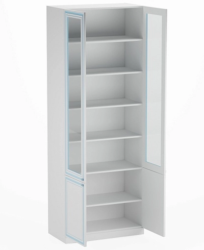 Шкаф книжный со стеклом А214S