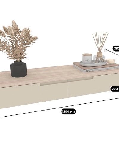 Туалетный столик, фасады в эмали LE-515