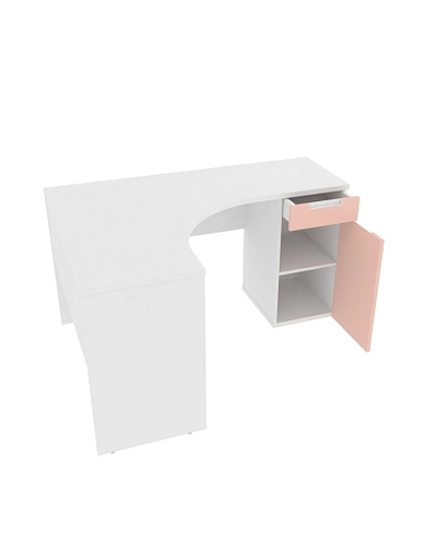 Стол угловой разносторонний, фасады в эмали LE714 L/R